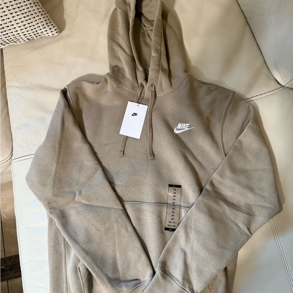 Nike Men's Beige Hoodie Sweater